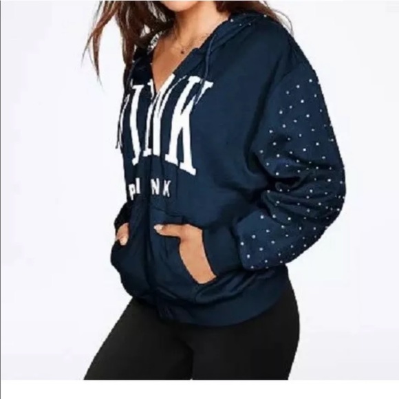 Victoria’s Secret PINK Classic “bling” set in Navy - Picture 2 of 4